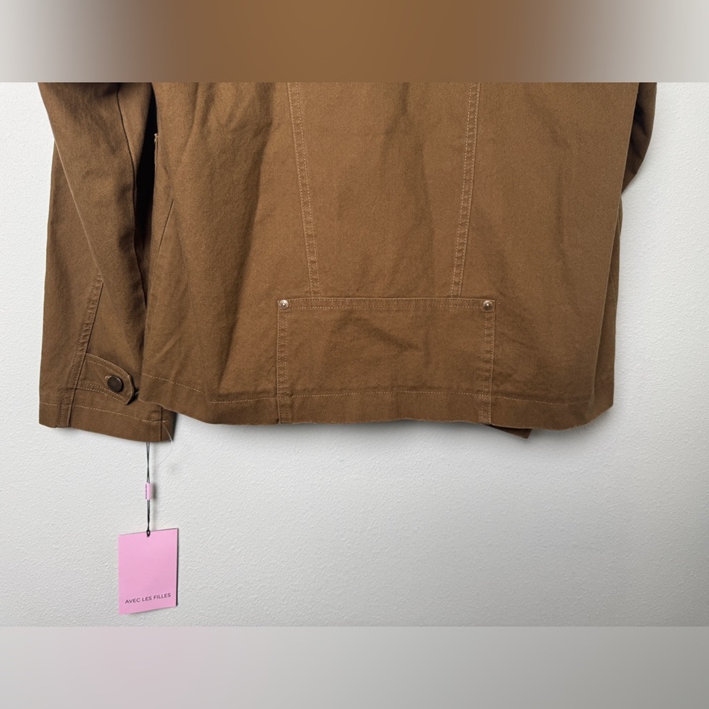 NWT Anthropologie Avec Les Filles Cotton Twill Heritage Chore Coat in Thyme S - Picture 11 of 15